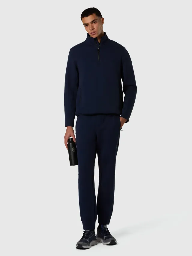 North Sails Scuba sweat demi-zip piqué bleu marine