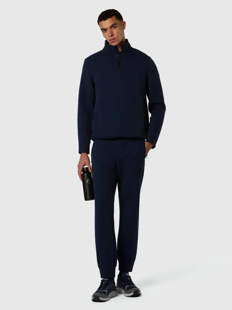 North Sails Scuba sweat demi-zip piqué bleu marine