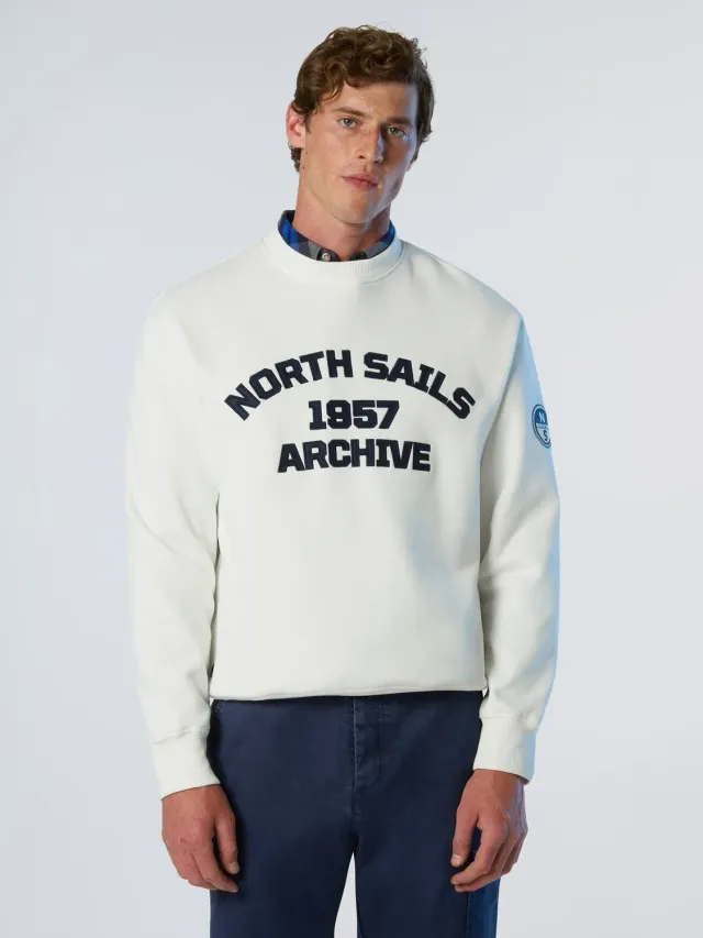 North Sails Archive sweat molleton coton bio à oeillet