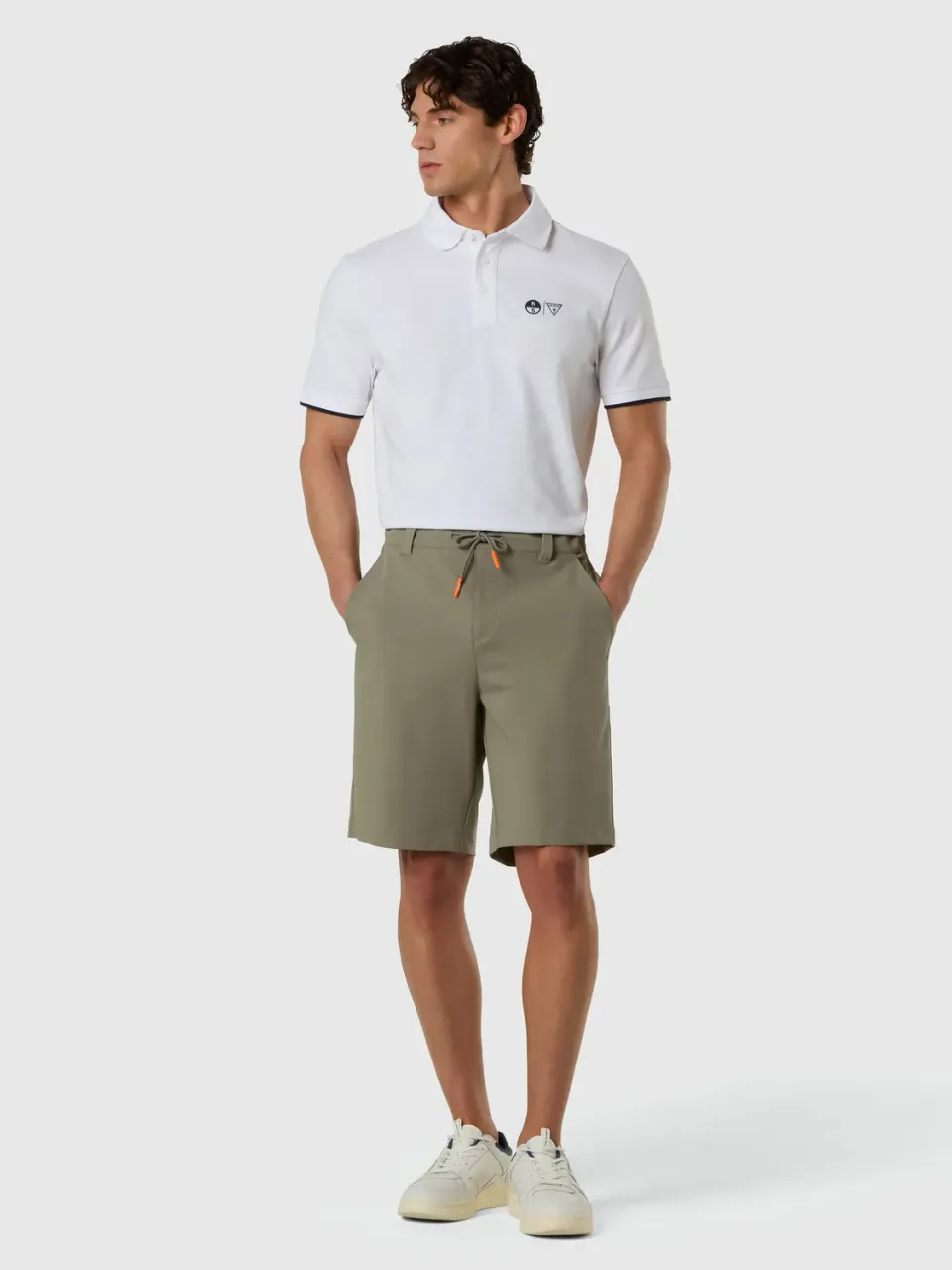 North Sails Guess polo manche courte homme blanc pur regular