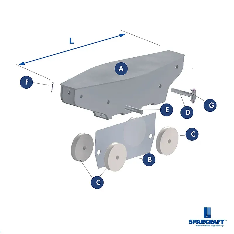 Sparcraft Mast Head N°6 S1170 tête de mât 4 drisses