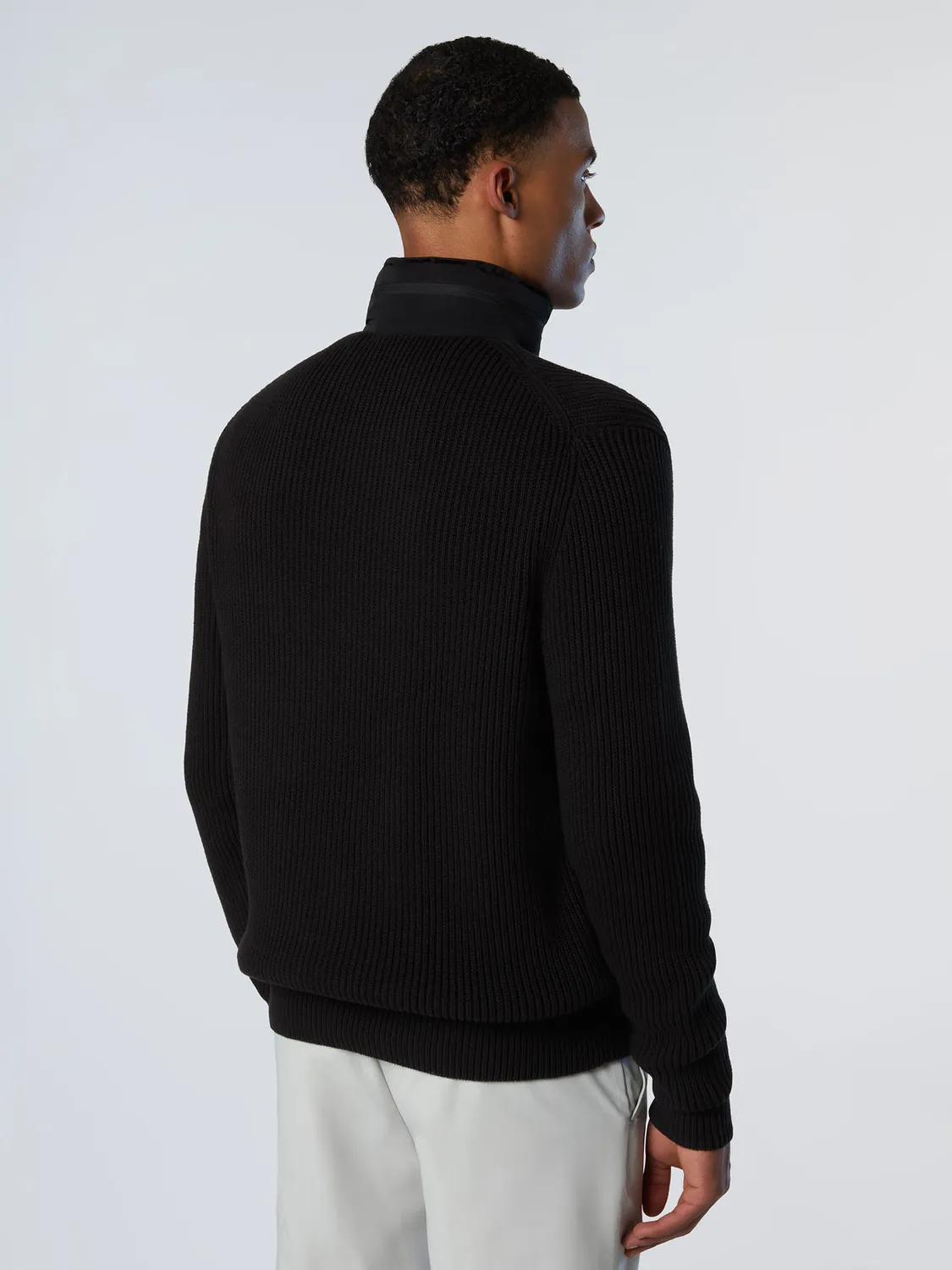 North Sails sweat zippé capuche coton bio homme gris
