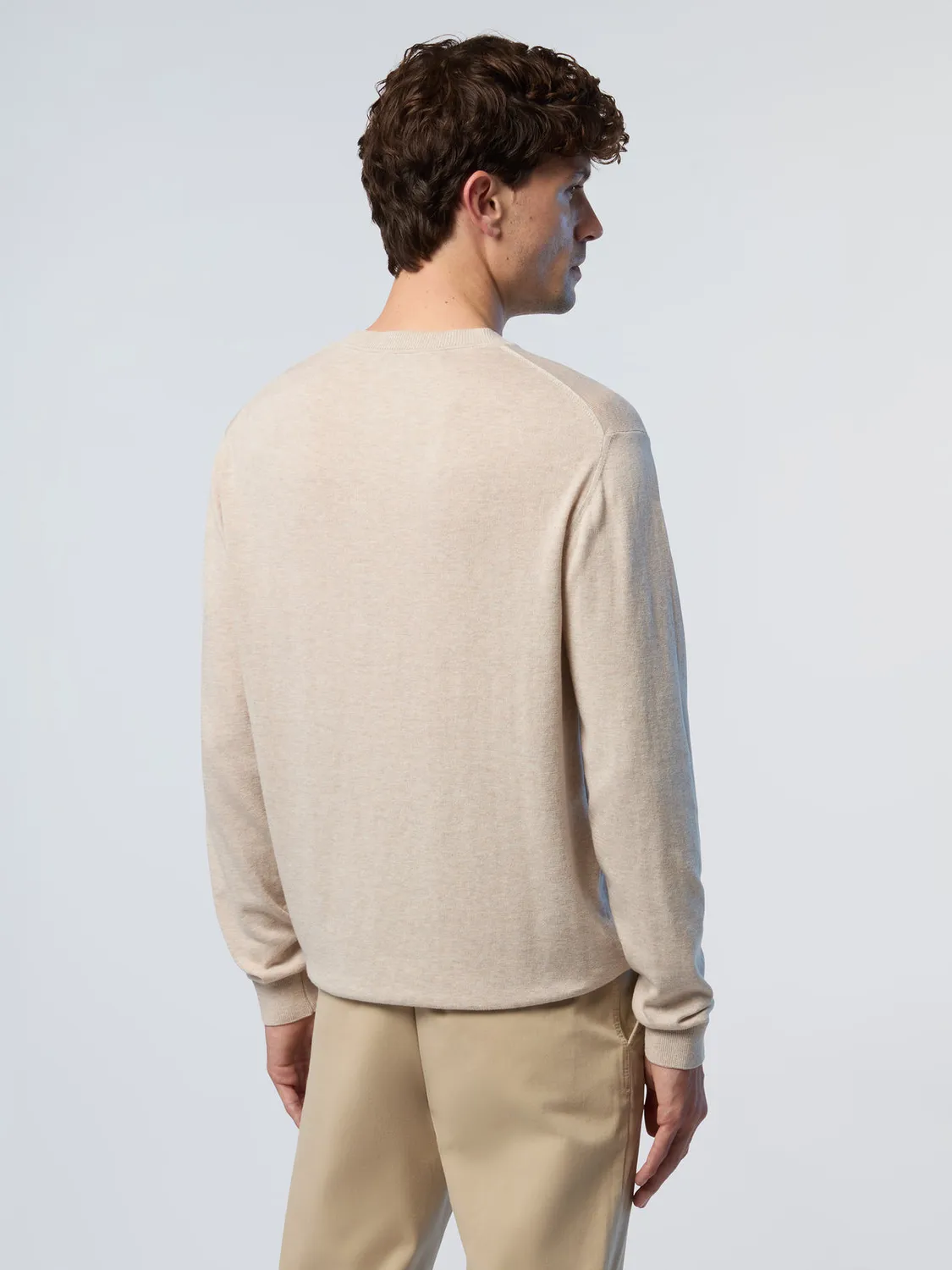 North Sails pull col rond coton bio logo