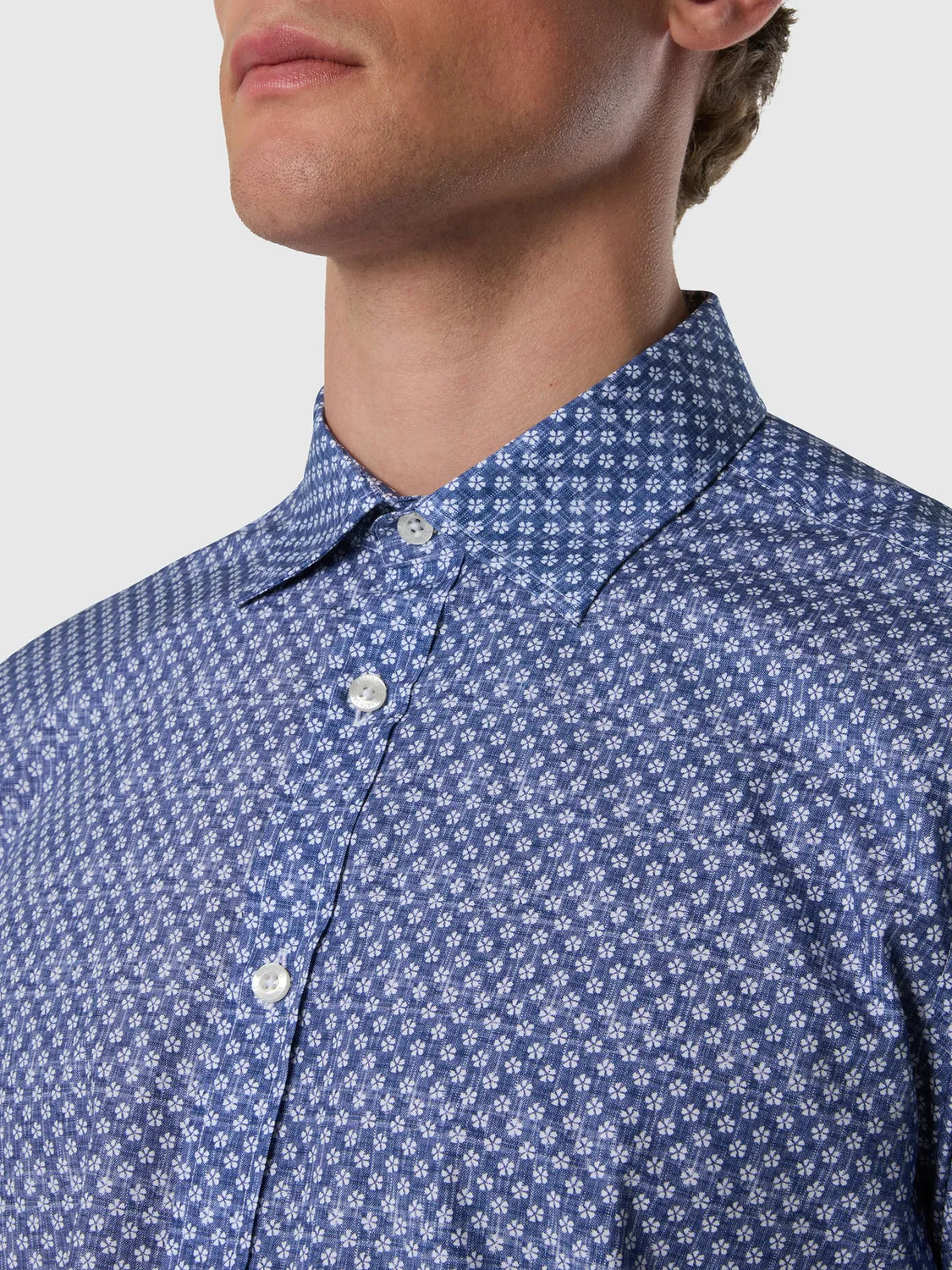 North Sails Patterned chemise popeline coton bio