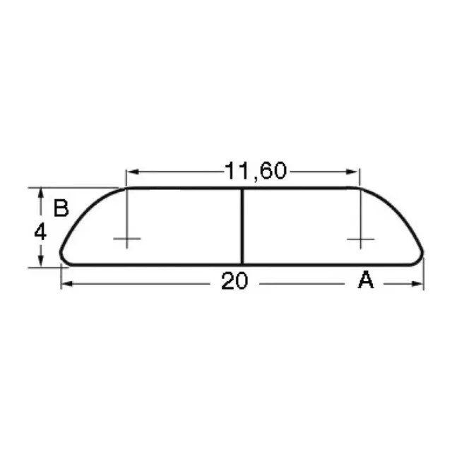 Profil inox demi-rond 20 mm lot de 3