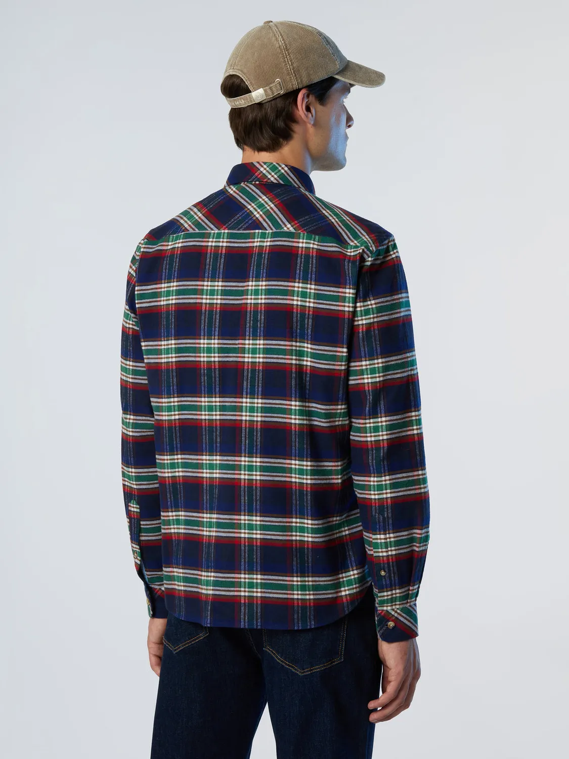 North Sails chemise flanelle à carreaux coton homme