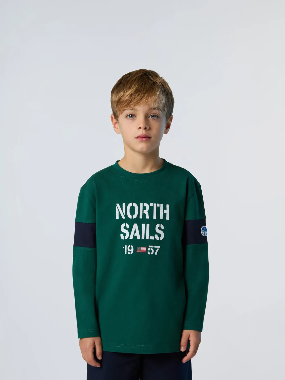North Sails t-shirt manches longues enfant coton recyclé