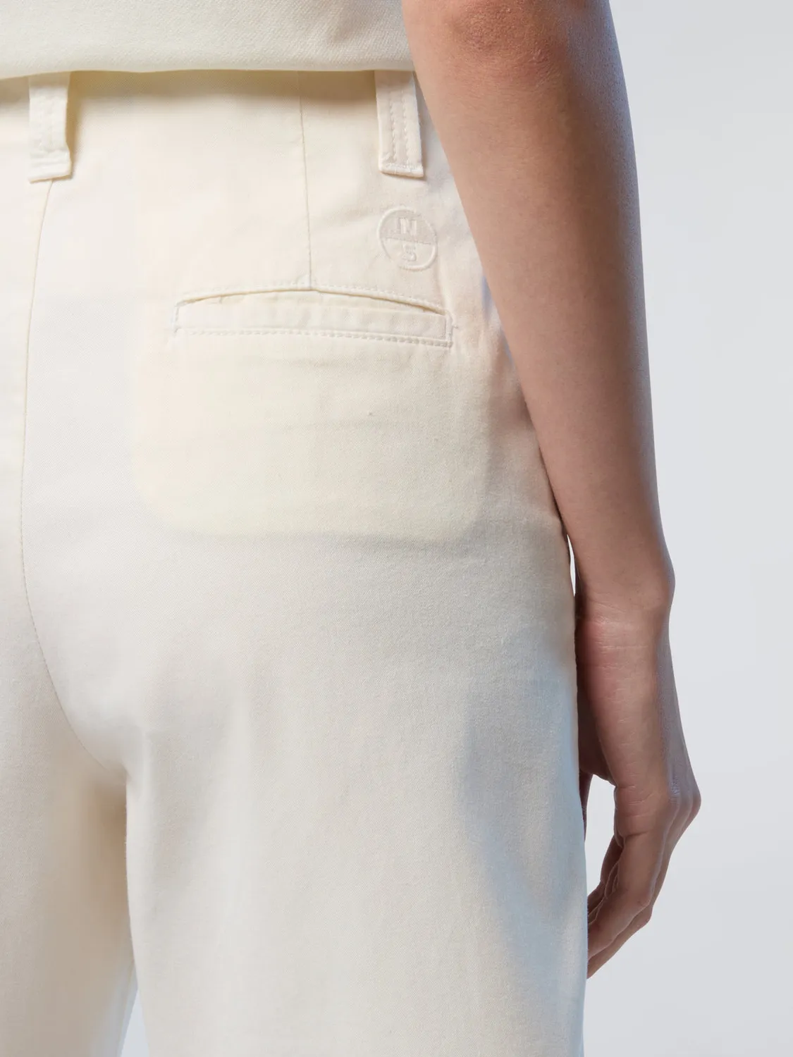 North Sails short chino taille haute coton bio stretch