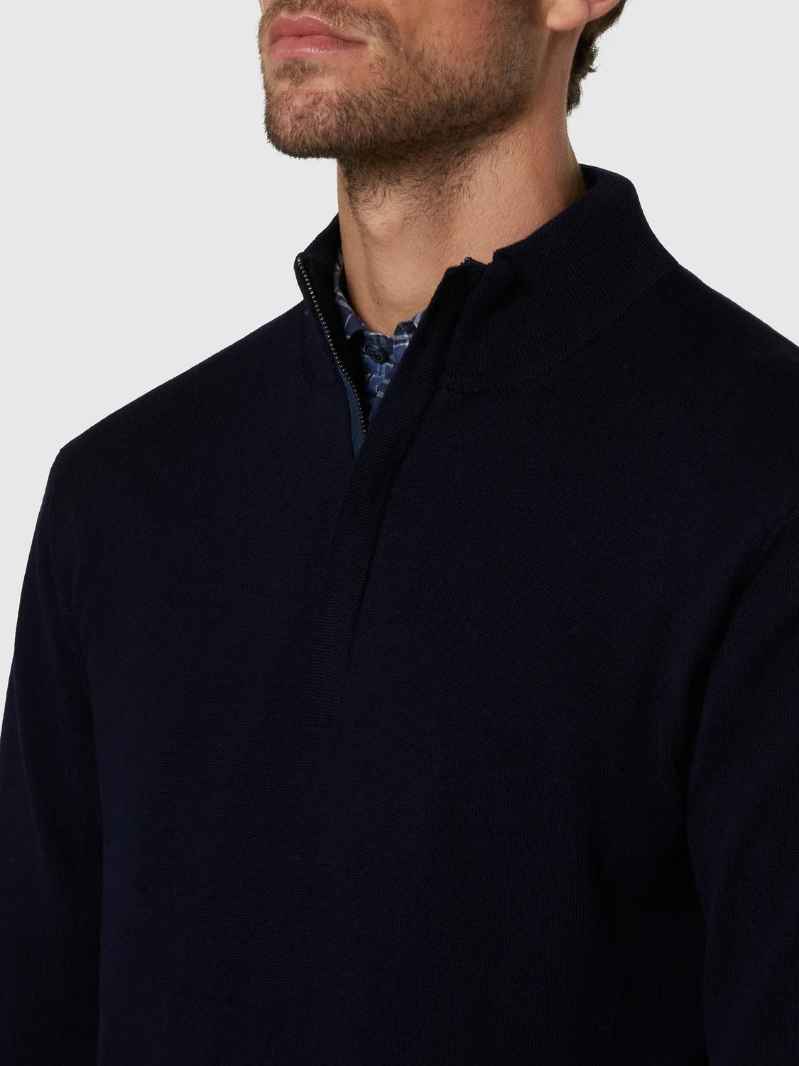 North Sails pull demi-zip mérinos homme fossil