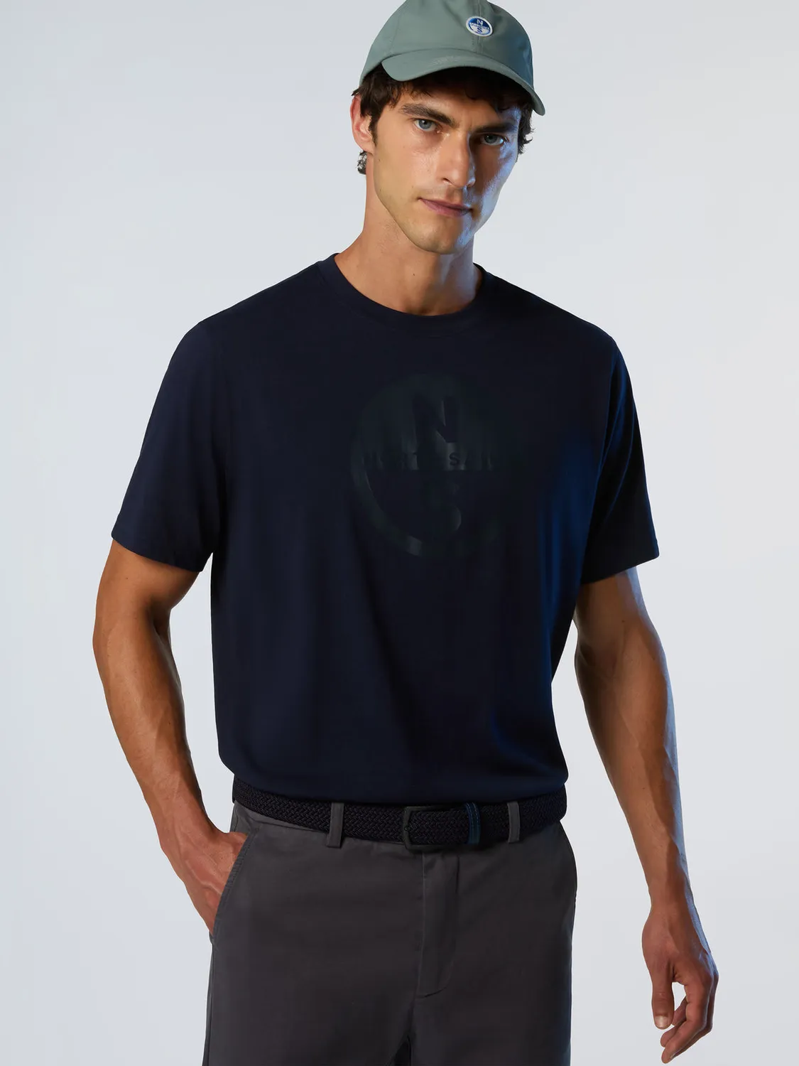 North Sails T-shirt maxi print col rond coton bio