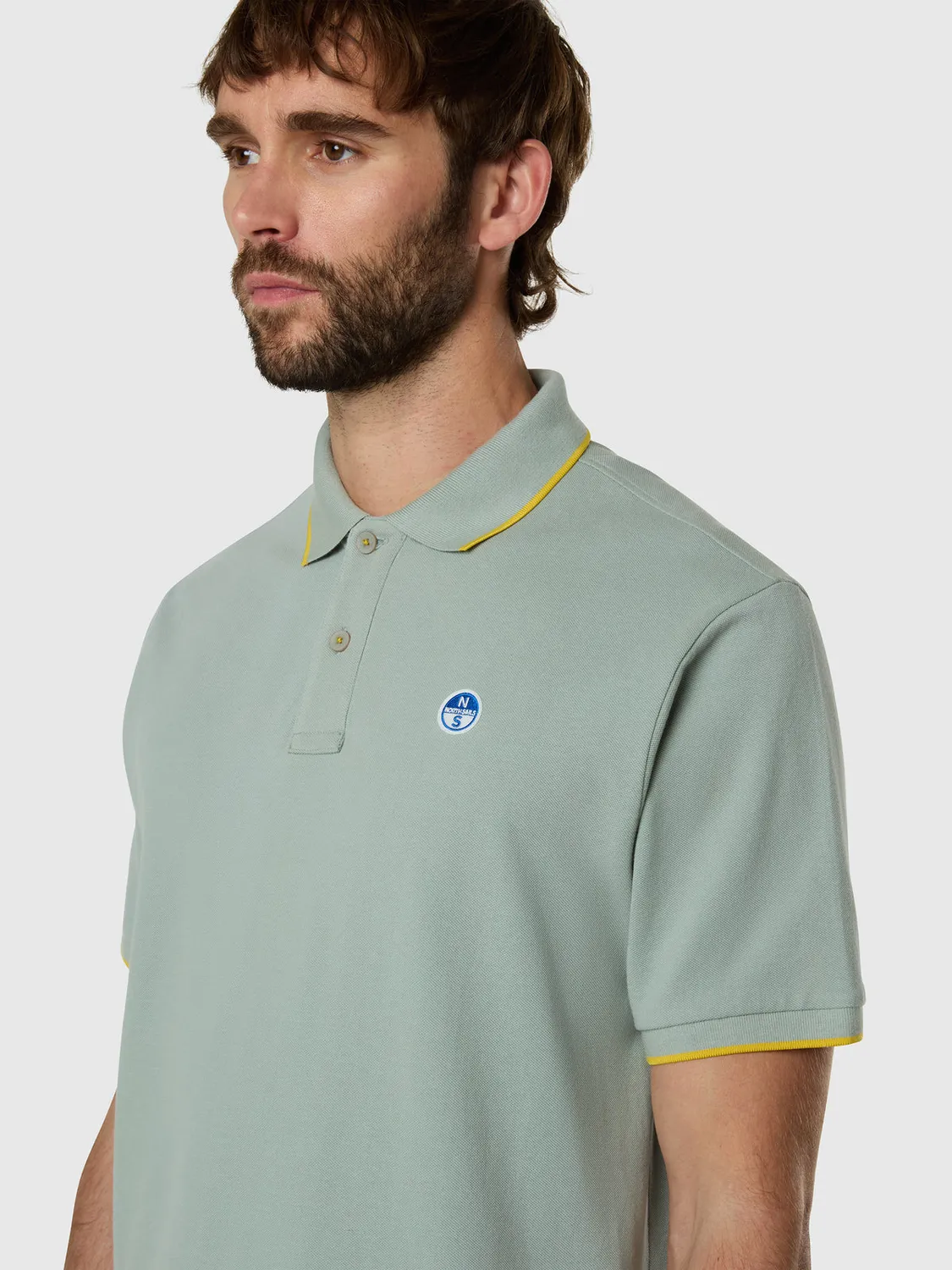 North Sails polo coton bio bordures contrastées