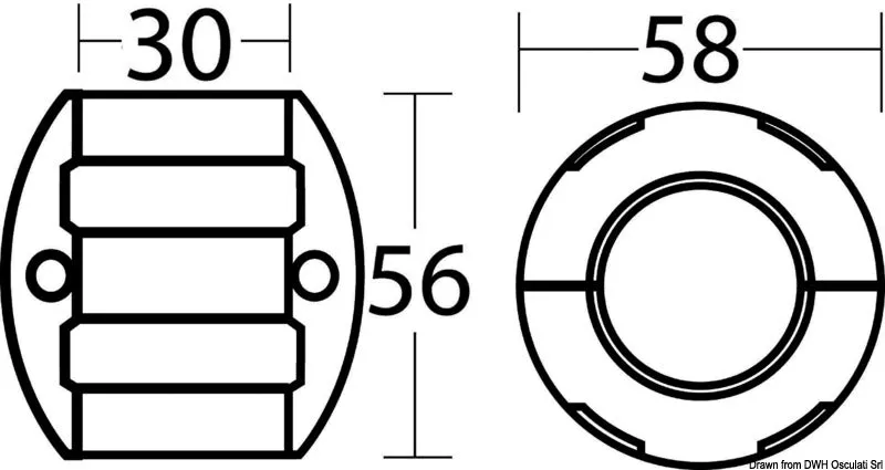Tecnoseal anode DPH/DPR Ø30 mm Volvo 3807400
