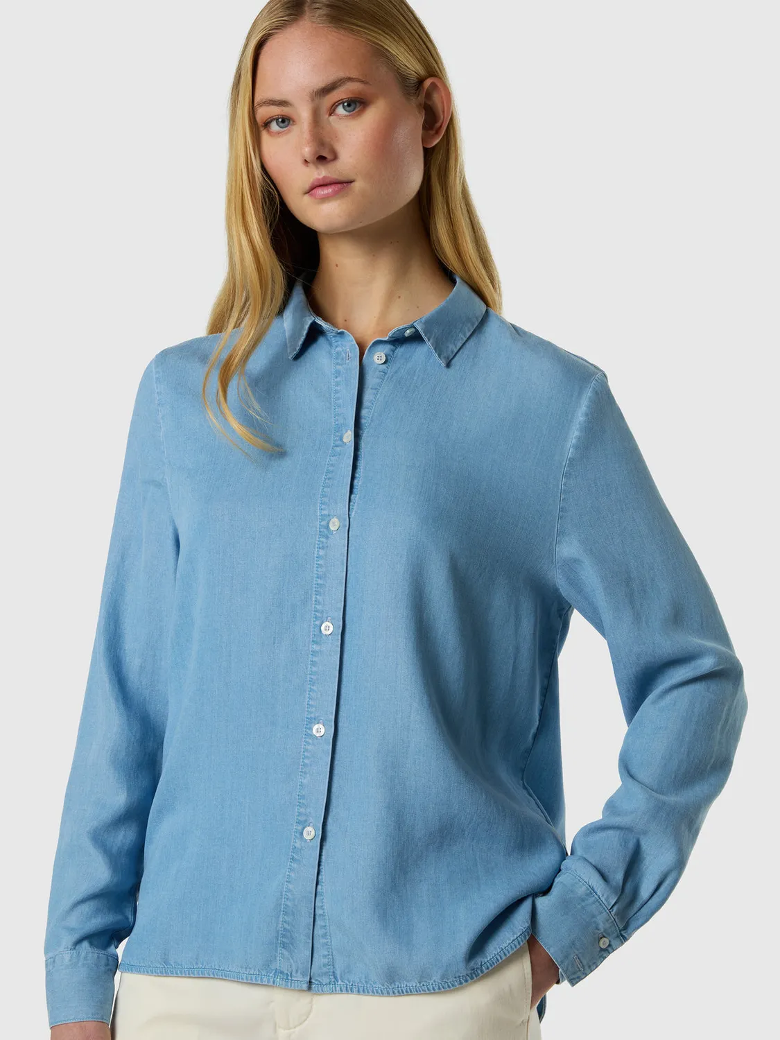 North Sails chemise Tencel logo brodé femme denim léger