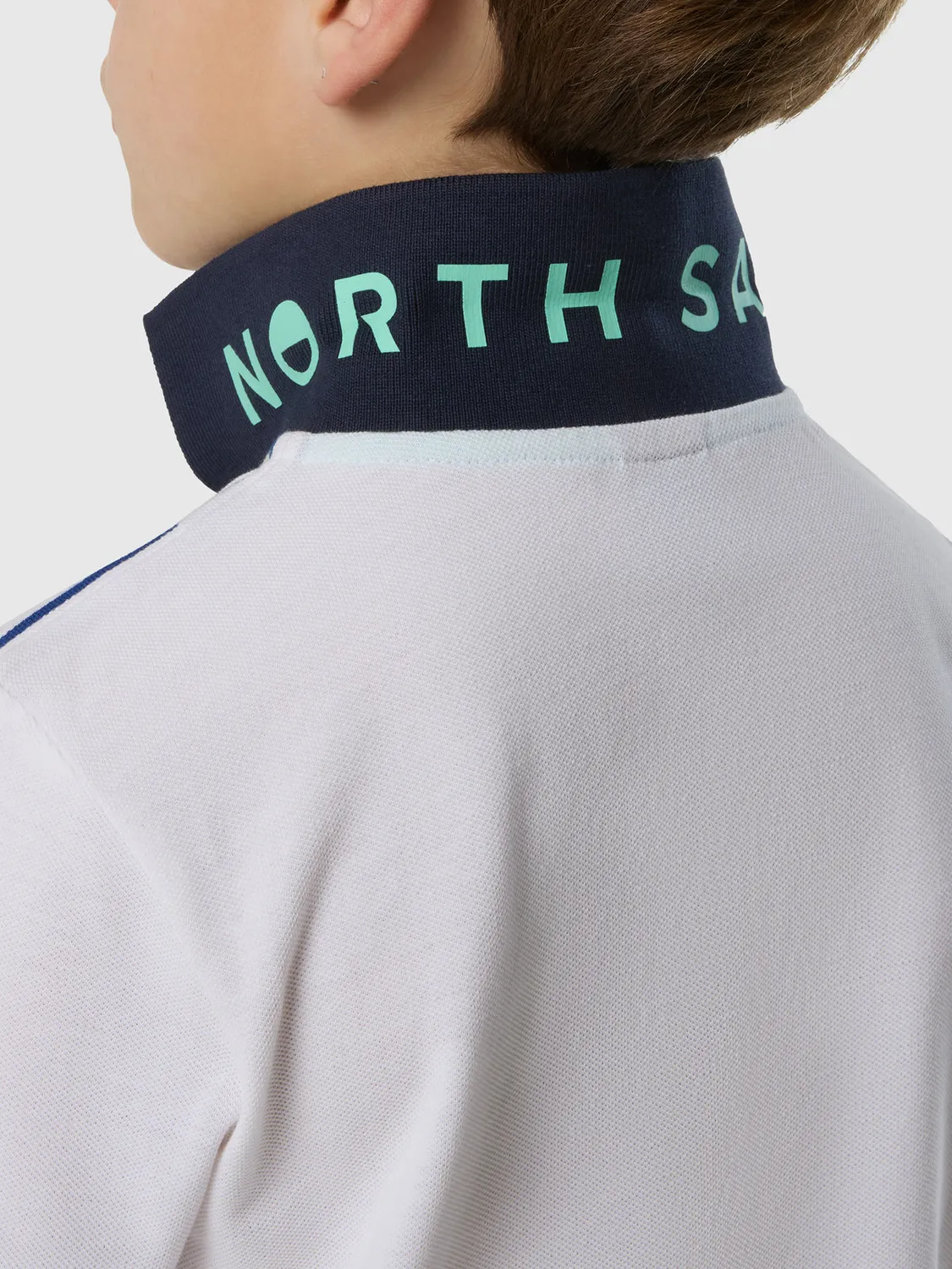 North Sails polo enfant piqué bio manches dépareillées