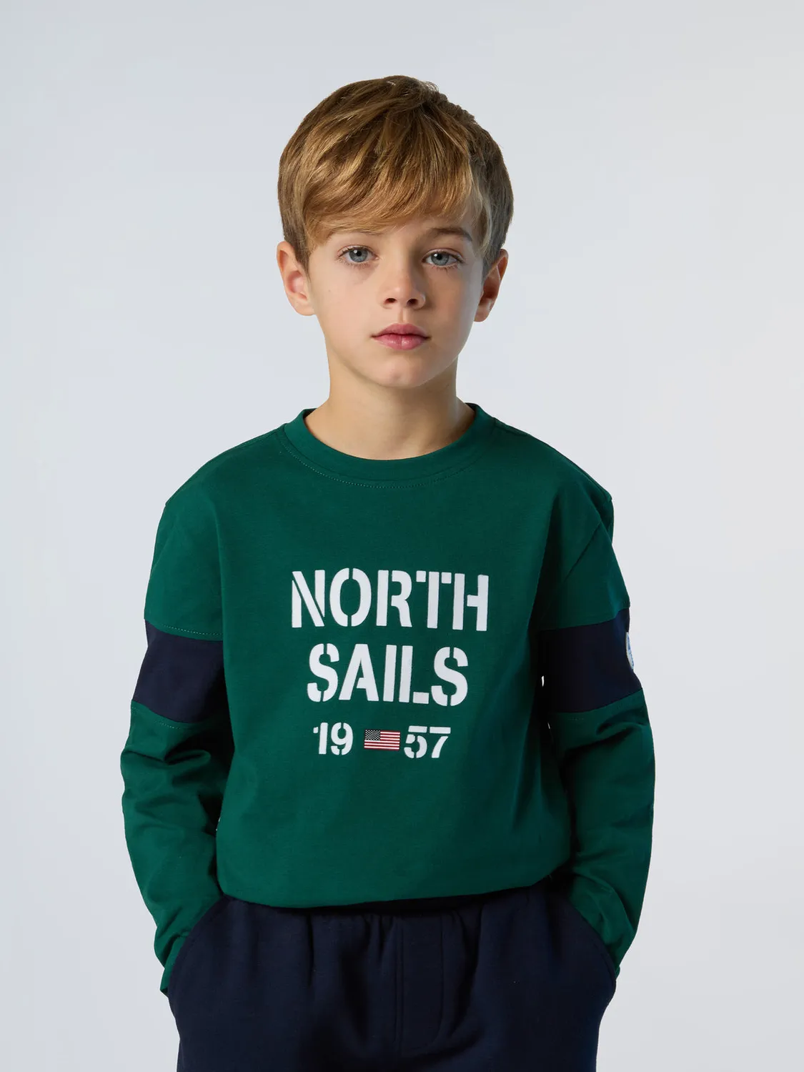 North Sails t-shirt manches longues enfant coton recyclé