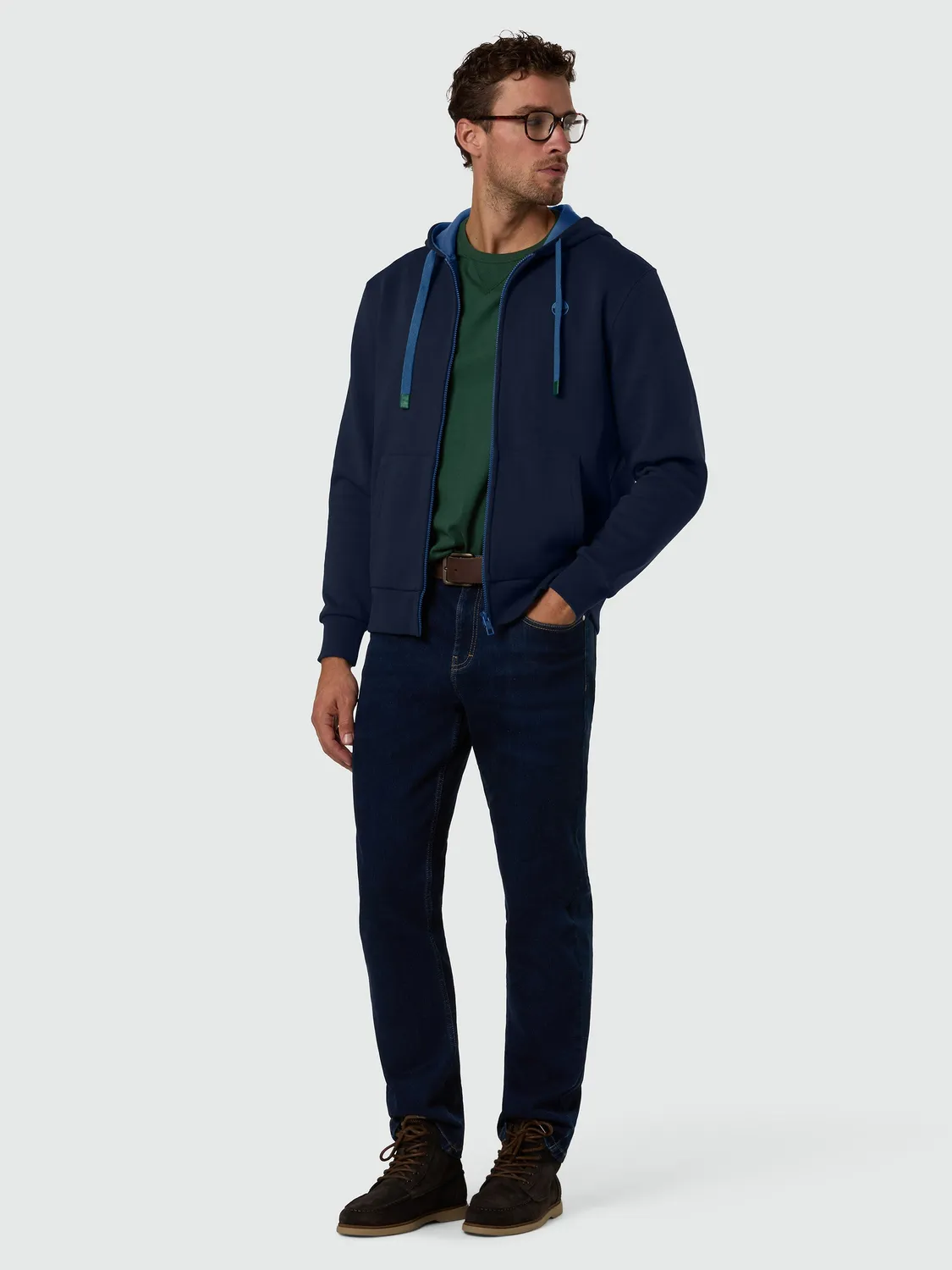 North Sails full-zip sweat zippé capuche forest night