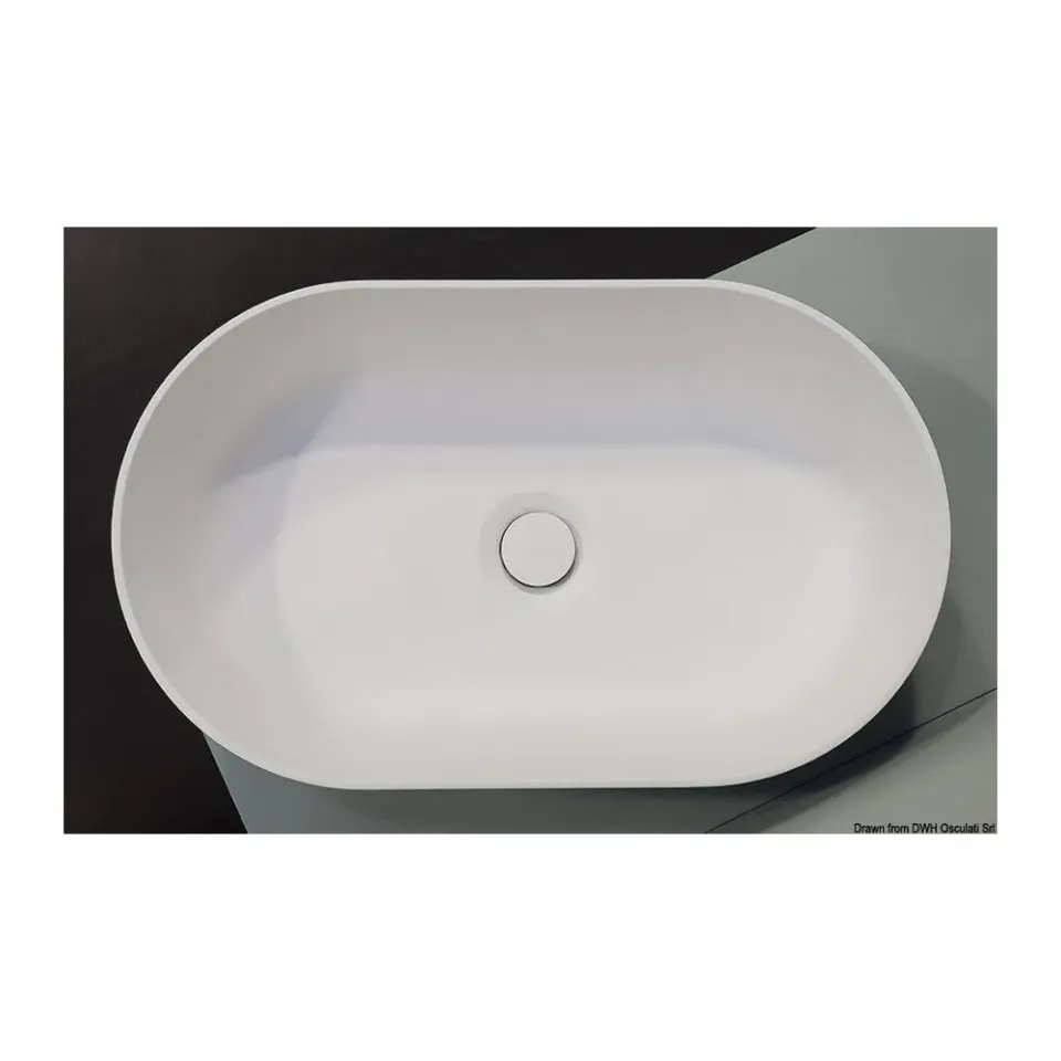 easysea Ocritech 450x260 évier bateau semi-ovale blanc