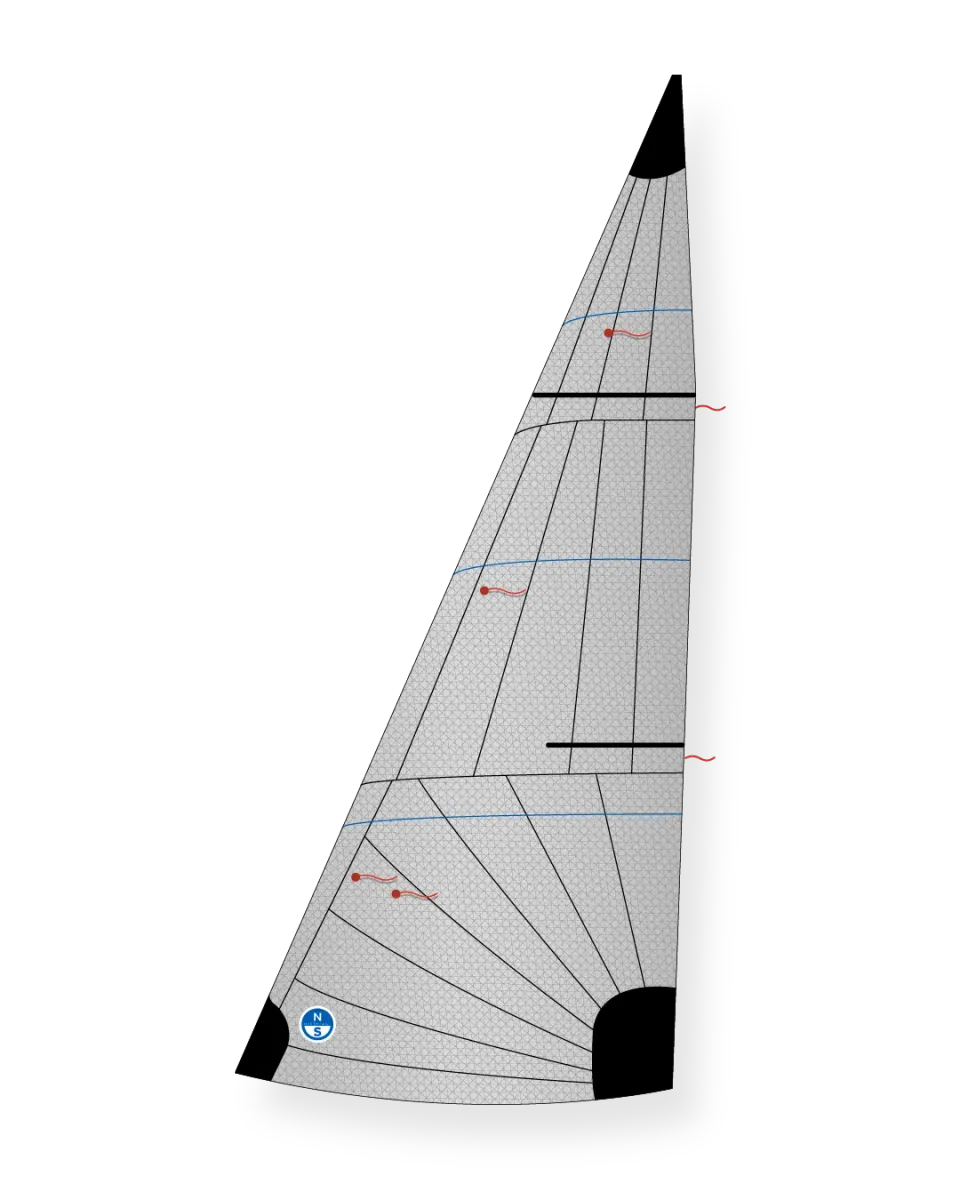 North Sails 13 Foot Skiff Foc J-1 course