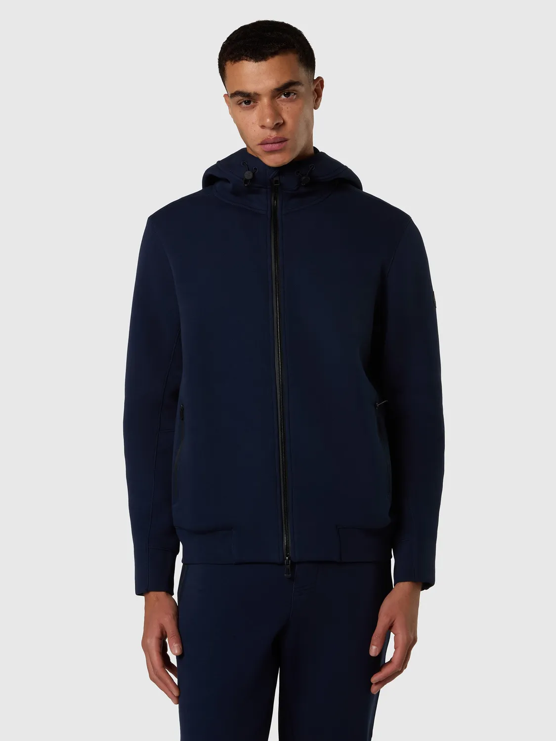 North Sails Sweat Capuche Zippé Piqué Scuba Bleu Marine