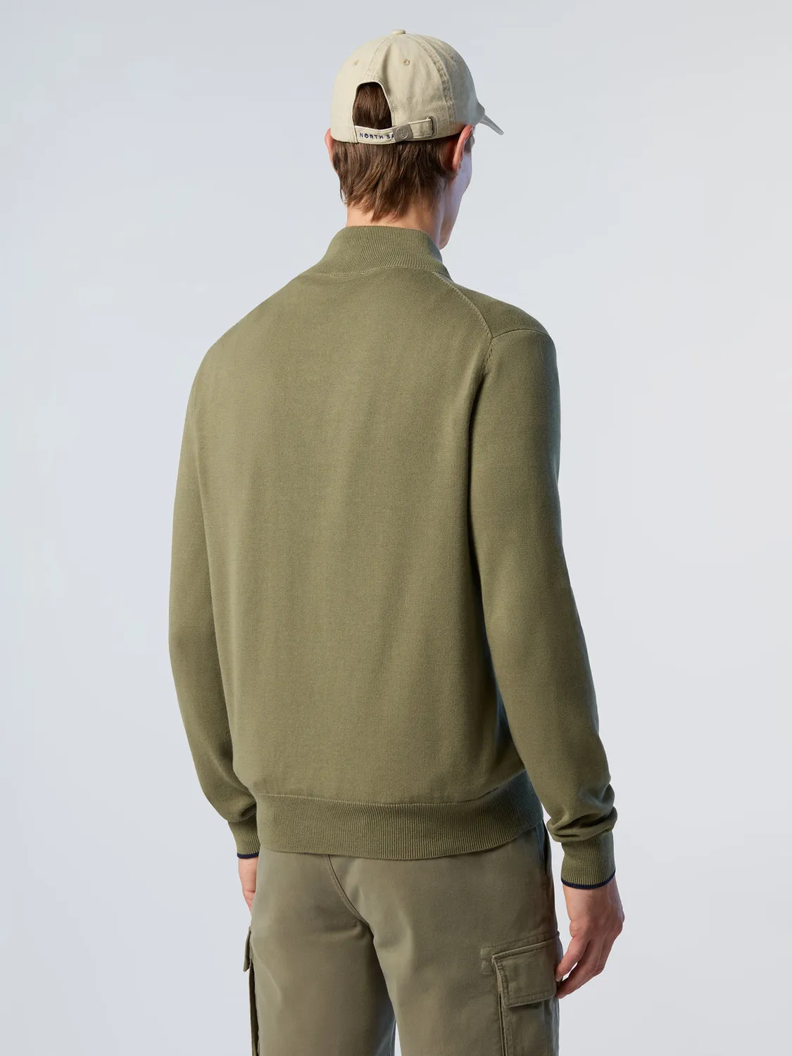North Sails pull zippé col montant coton bio