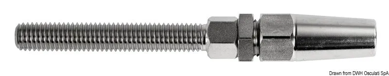 Osculati embout câble inox 10 mm vis
