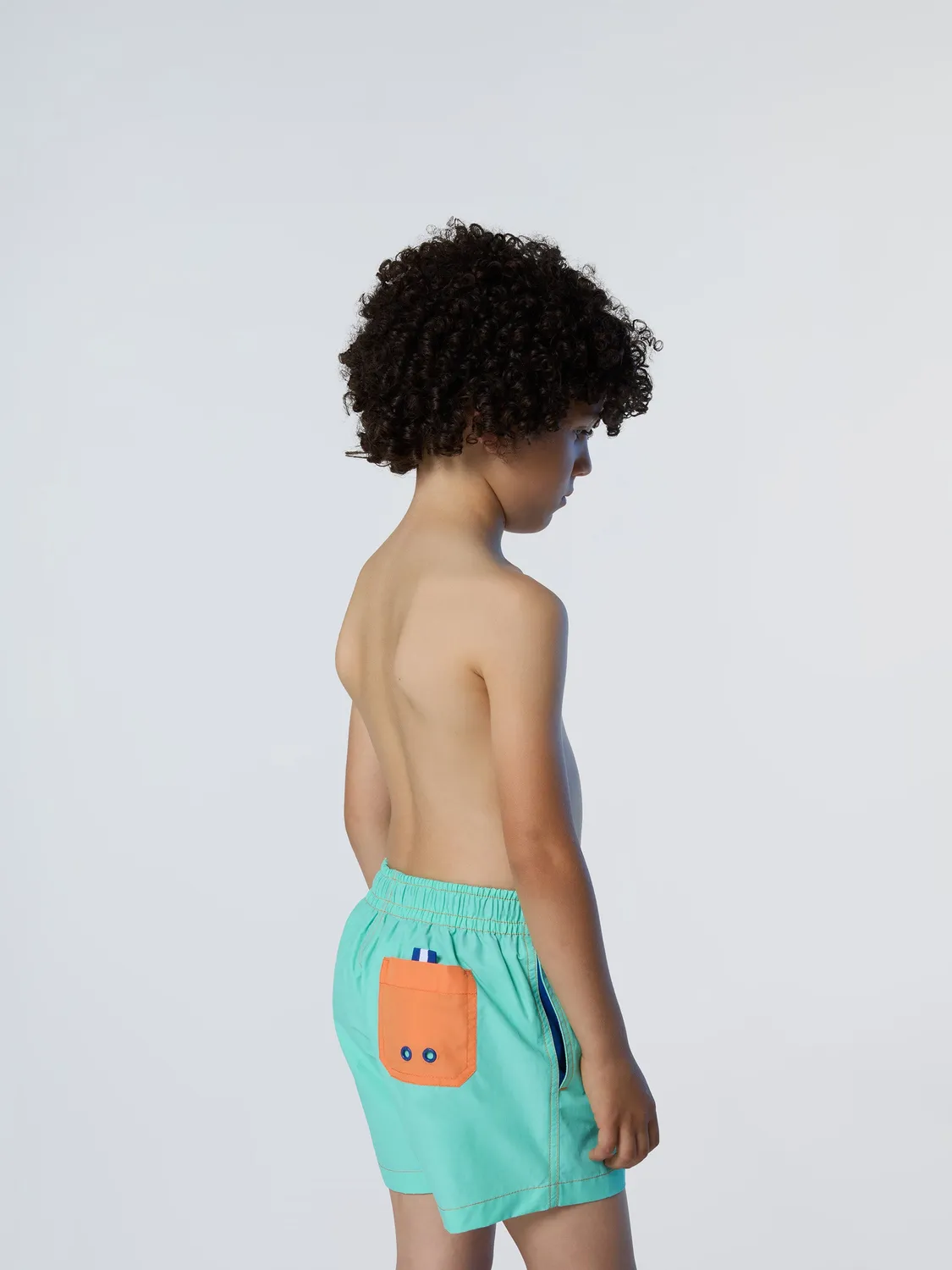 North Sails Short de bain enfant poche bleu océan