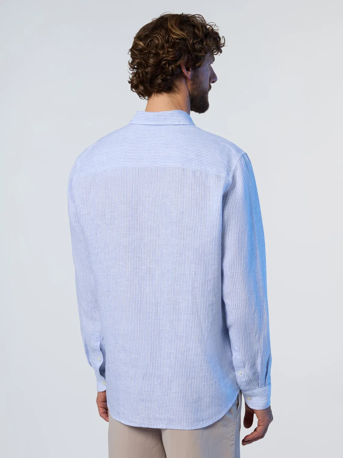 North Sails chemise lin rayée homme regular