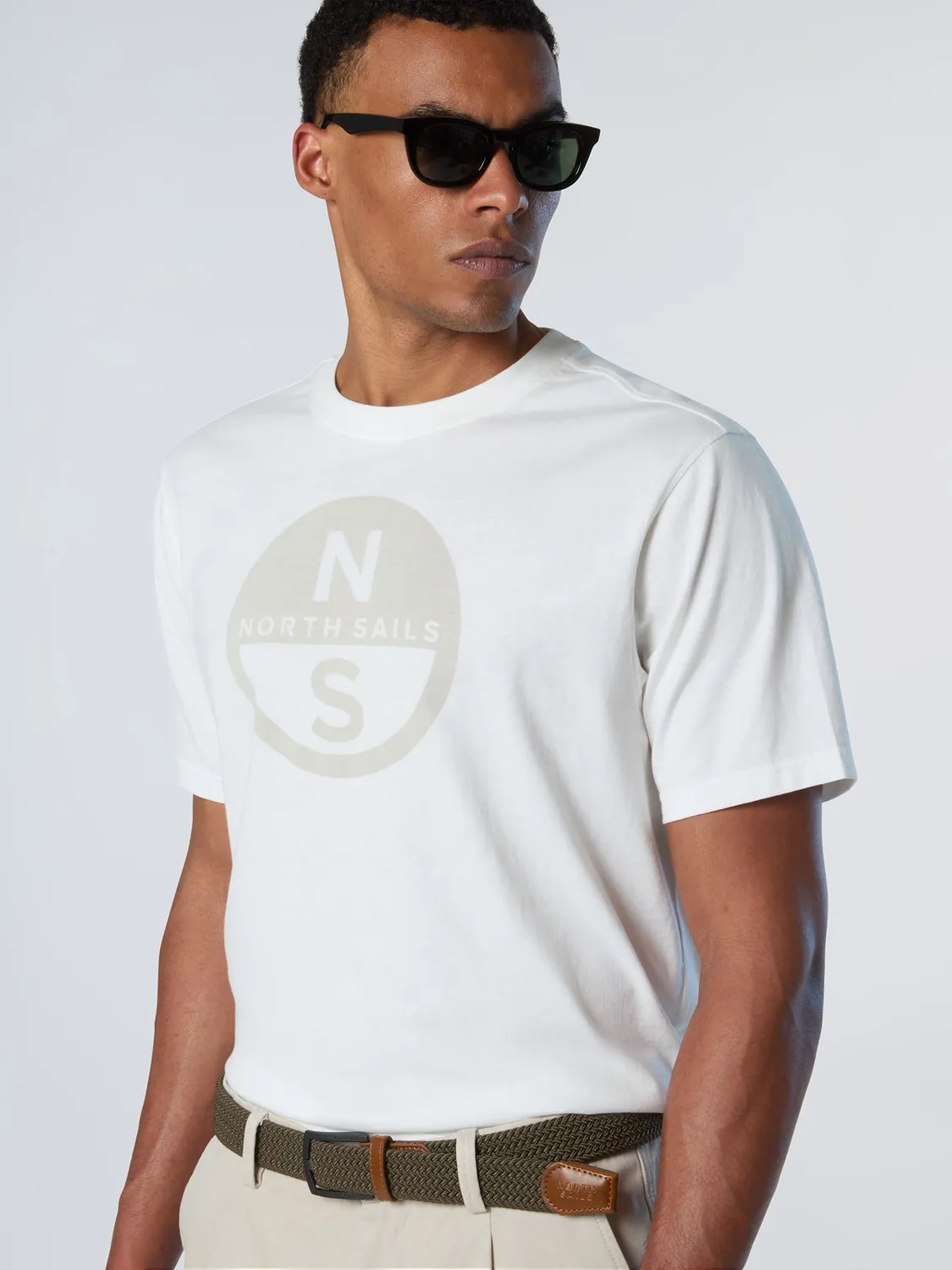 North Sails T-shirt maxi print col rond coton bio