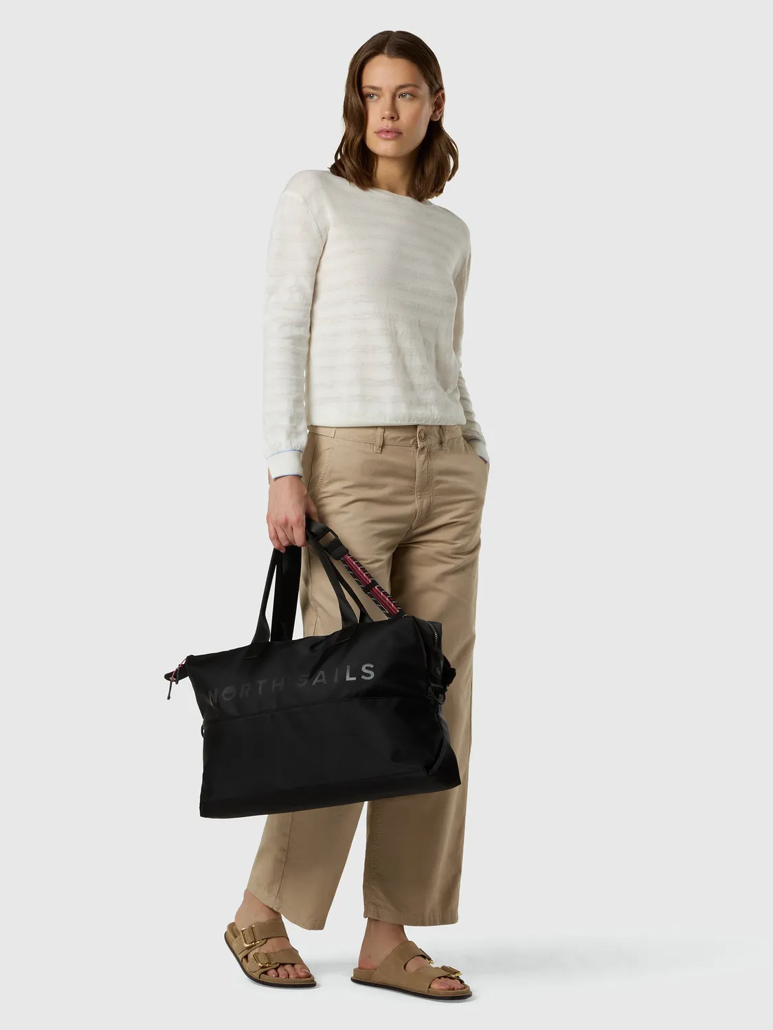 North Sails Wide-leg mariner pants pantalon large beige