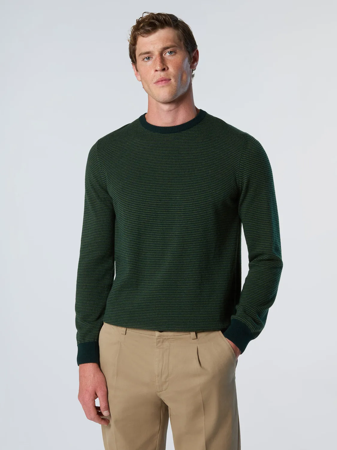 North Sails Rayé pull cachemire col rond homme