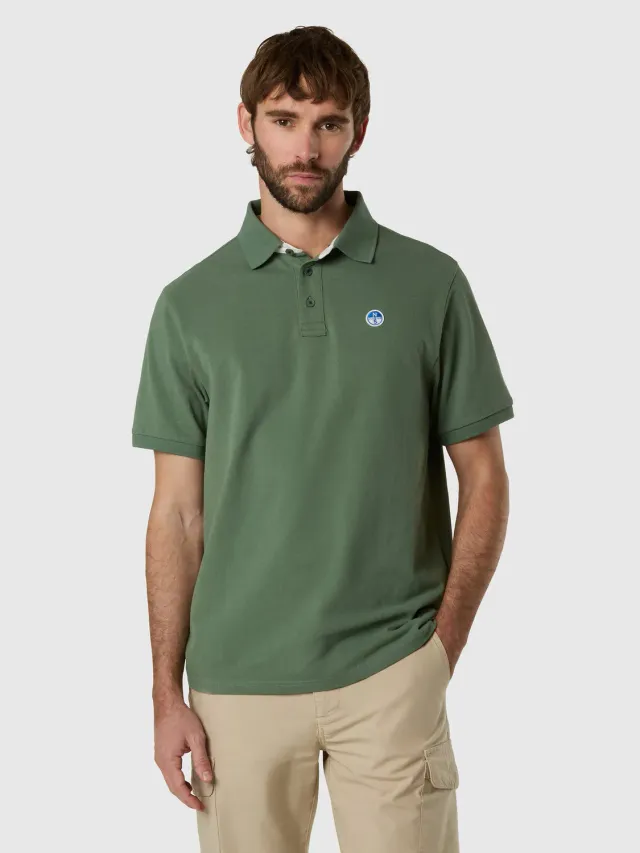 North Sails polo piqué coton bio col logo homme