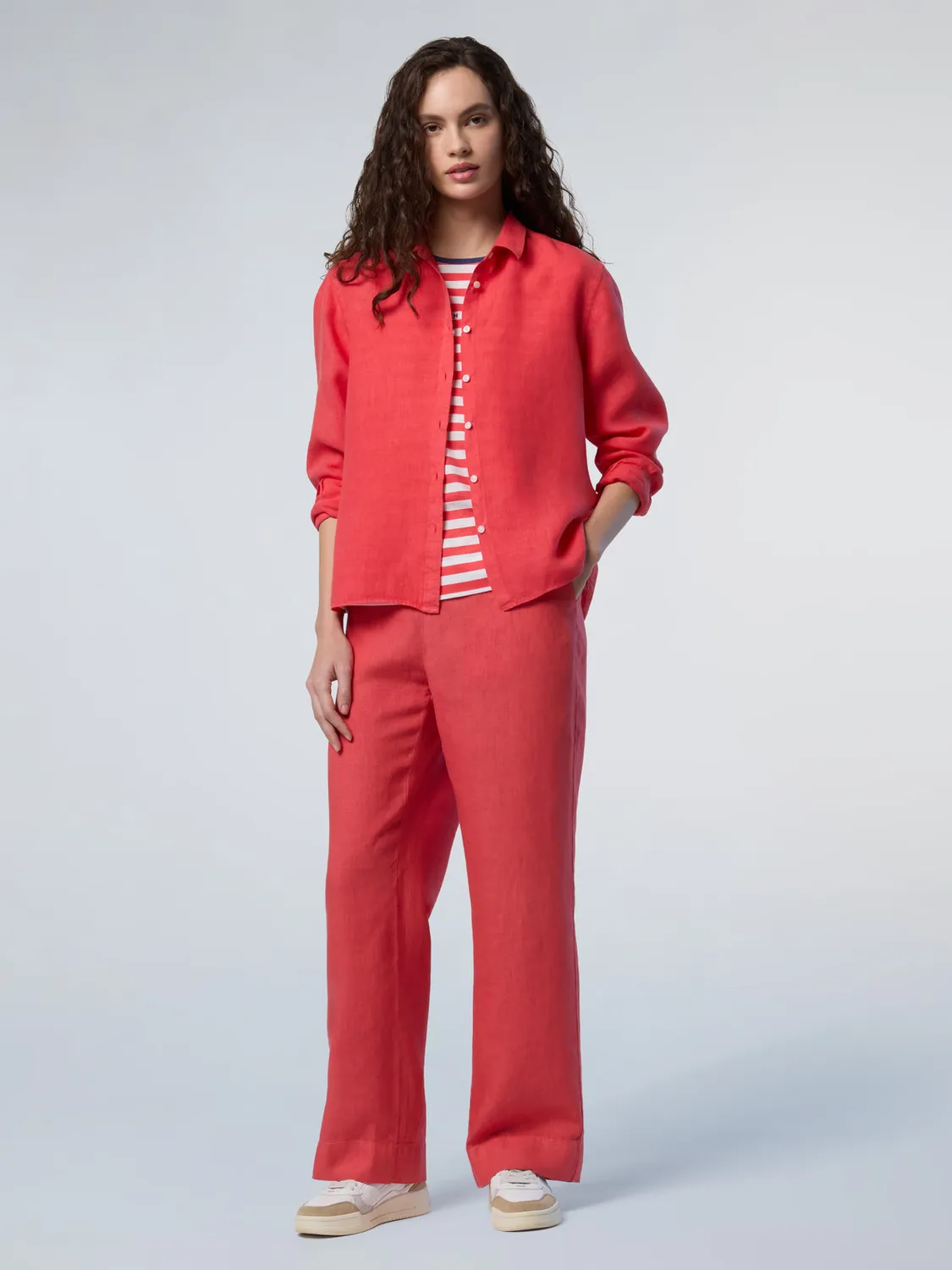 North Sails pantalon lin large taille haute