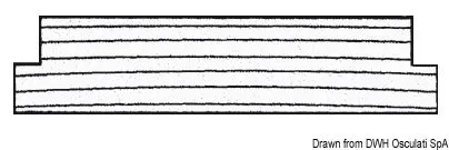 ARC lame teck pont 45 mm 200 cm 45x10