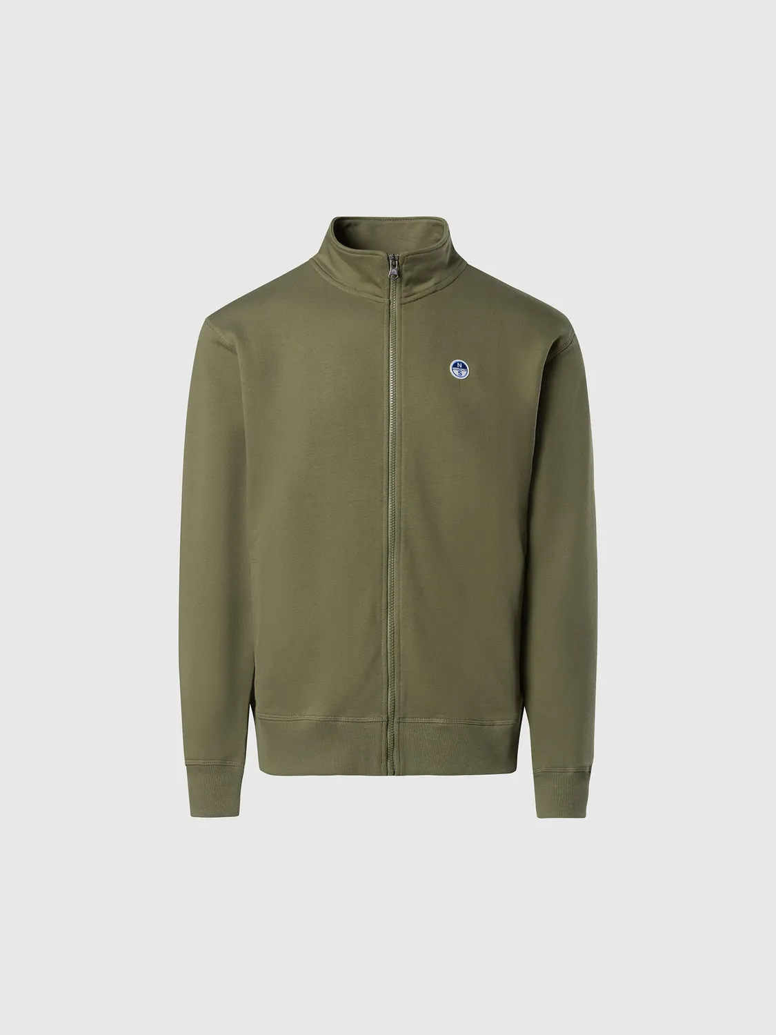 North Sails sweat zippé logo patch vert profond