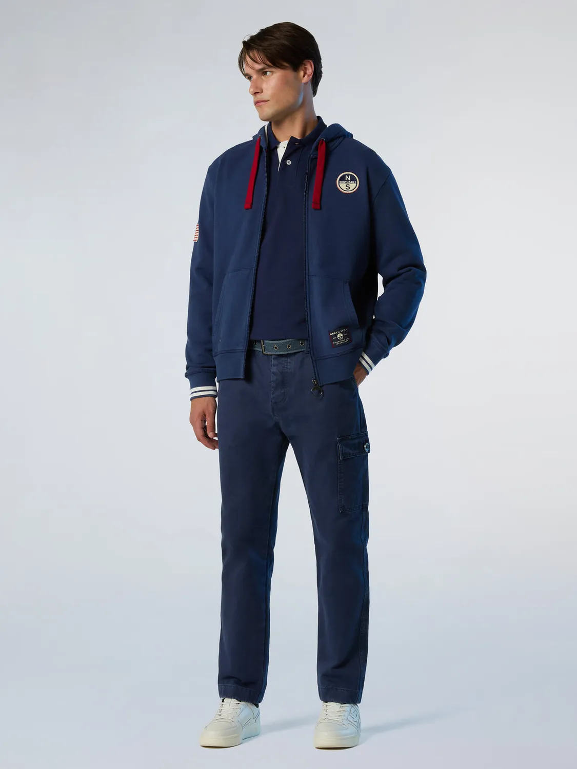 North Sails Archival hoodie zippé coton bio