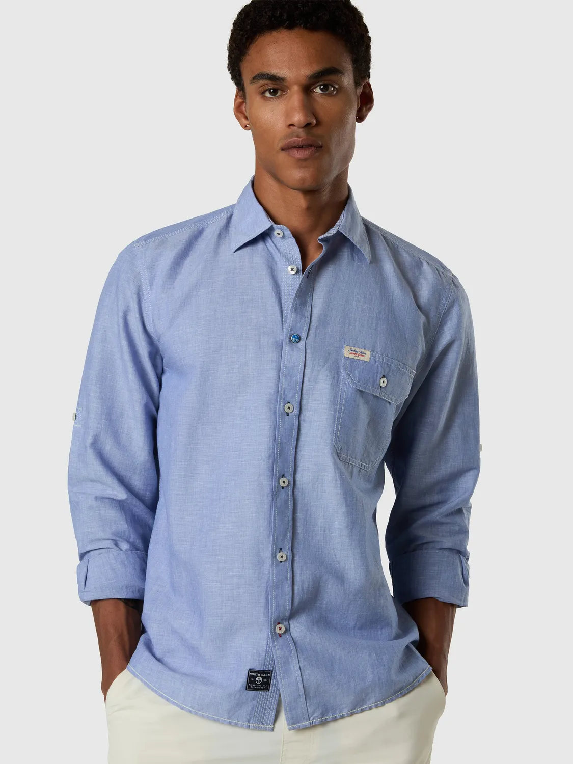 North Sails Archive chemise coton manches retroussées
