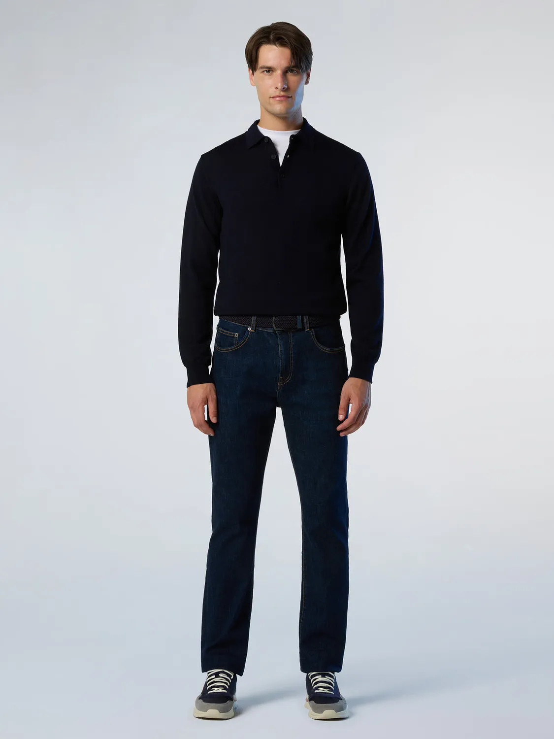 North Sails Merino pull polo laine manches longues