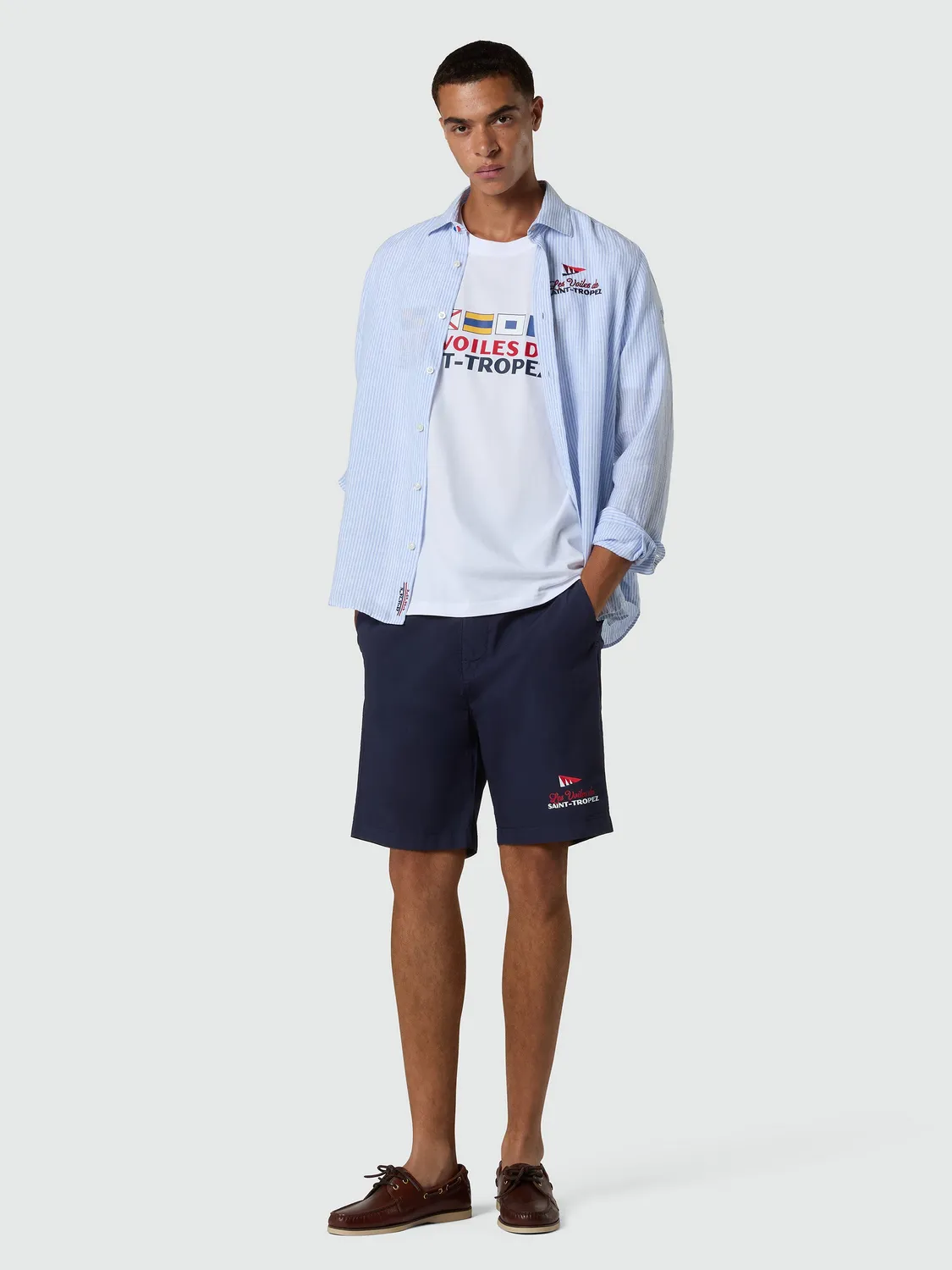 North Sails Saint-Tropez t-shirt homme blanc pavillons