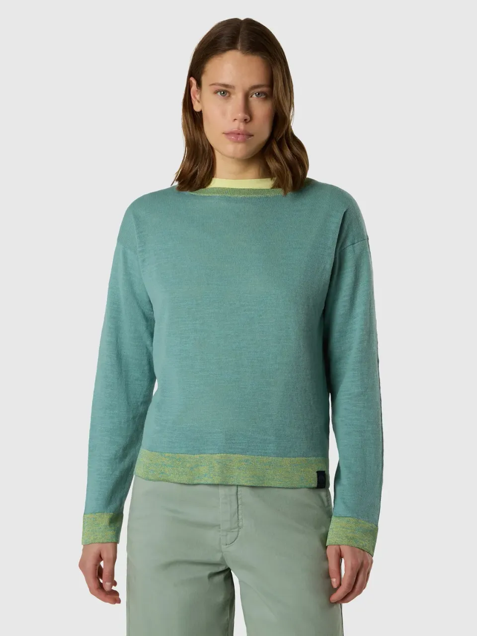 North Sails pull col bateau femme vert iceberg