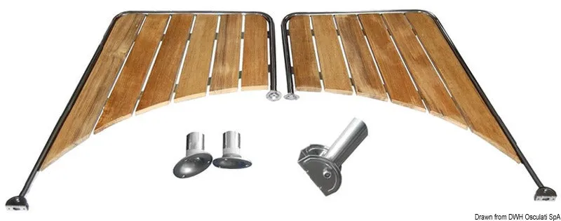 Osculati plateforme poupe ronde 530 mm inox iroko