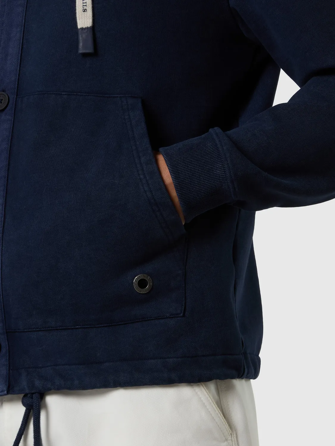 North Sails Archive sweat capuche boutons bleu marine