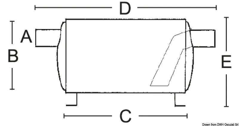 Osculati 60 mm silencieux échappement humide