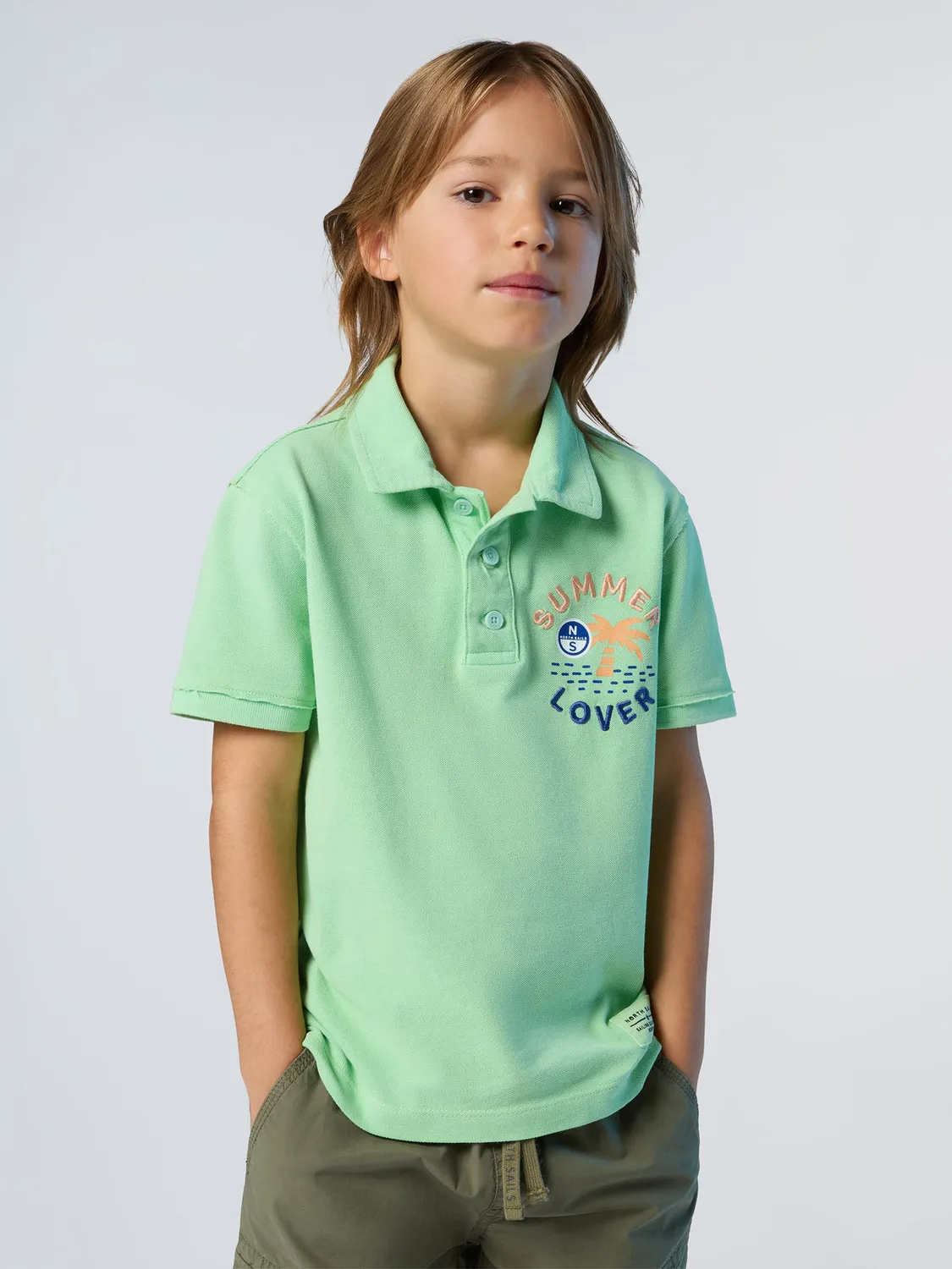 North Sails polo enfant palmiers coton bio