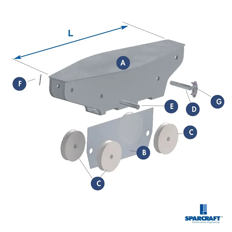 Sparcraft Tête de mât N4 S180 gréé 4 drisses