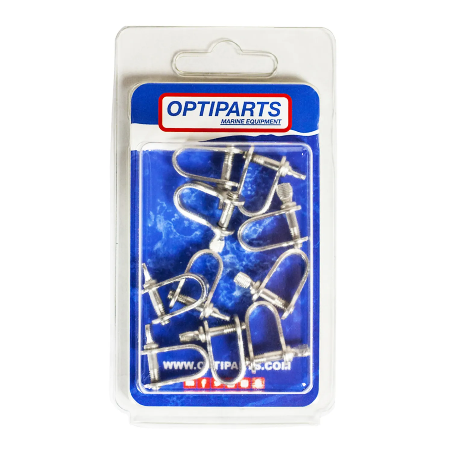 Optiparts EX2744-10 manille plate inox 4 mm lot 10