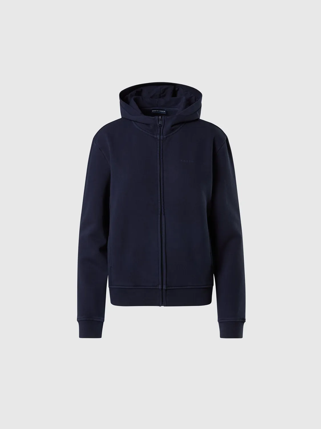 North Sails sweat capuche femme côtes blanc hiver