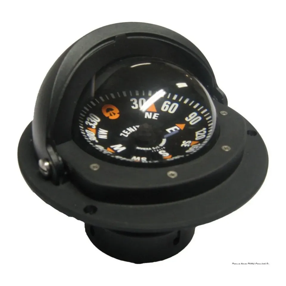 easysea Riviera compas bateau 3 pouces noir 80 mm