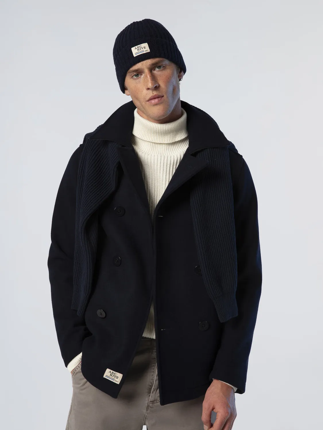 North Sails Newport Peacoat caban laine marine