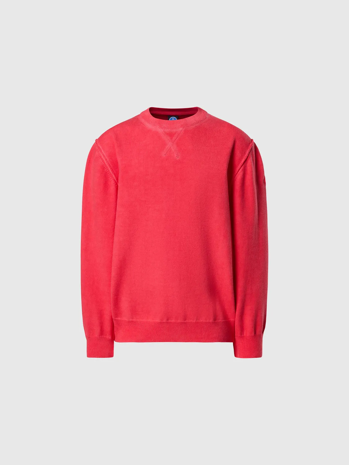 North Sails pull col rond coton bio patch manche