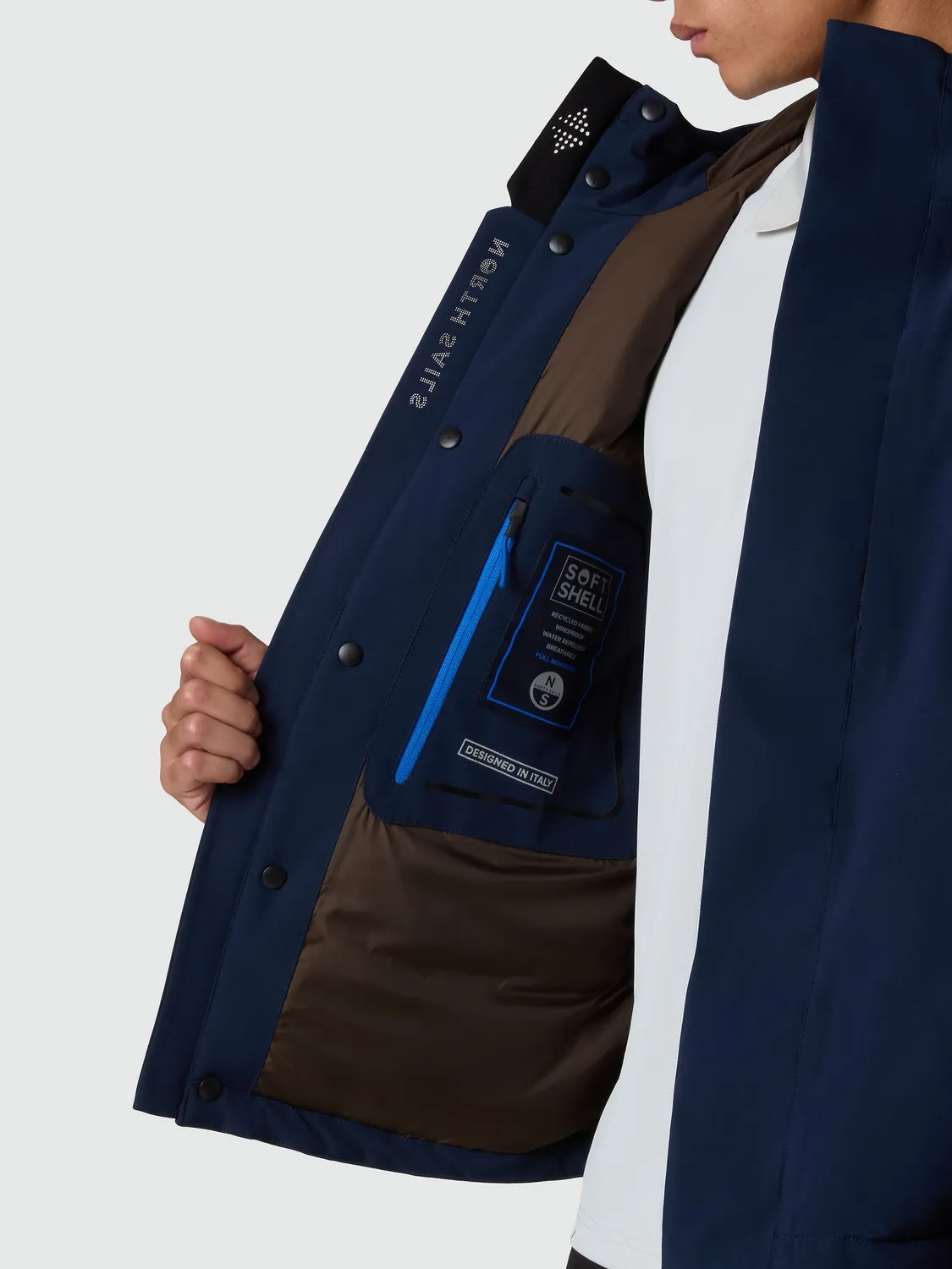 North Sails Voile Blanche Hobart 2.0 veste bleu marine